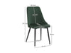 Dining Chair HCD Velvet Emerald Green X2