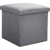 DS BS 38CM Storage Ottoman Cube Foot Rest-Grey