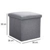 DS BS 38CM Storage Ottoman Cube Foot Rest-Grey