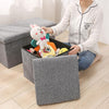 DS BS 38CM Storage Ottoman Cube Foot Rest-Grey