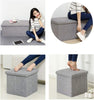 DS BS 38CM Storage Ottoman Cube Foot Rest-Grey