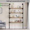 DS BS Industrial Iron Pipe DIY Shelf - 5 Tier