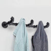 DS BS  Industrial Pipe Coat Towel Rack with 5 Hooks