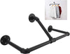 DS BS Wall Mounted Industrial Pipe Garment Rack-60CM