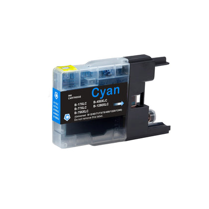 Compatible Ink Cartridges for Brother LC17 LC77 LC79 LC450 LC1280 XL - Cyan -19ml