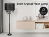 Svart Crystal Floor Lamp