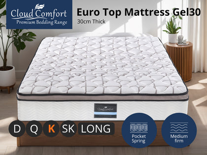 King Memory Gel Foam Mattress