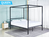 Canopy Queen Size Bed Frame - Black