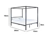 Canopy Queen Size Bed Frame - Black