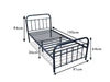 DS Darcy Single Bed Frame - Metal Black