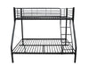 Triple Bunk Bed Black 36cm top guardrail