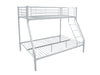 Triple Bunk Bed White 36cm top guardrail