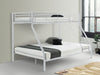 Triple Bunk Bed White 36cm top guardrail