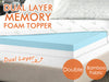 Memory Foam Topper Dual 8Cm Double