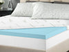 Memory Foam Topper 8Cm Blue King Single