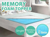 DS Memory Foam Topper 5Cm Blue Single