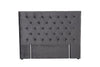 Rakel Headboard Double Velvet Grey