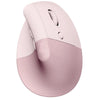 DS PB Logitech Lift Vertical Ergonomic Wireless Mouse - Rose