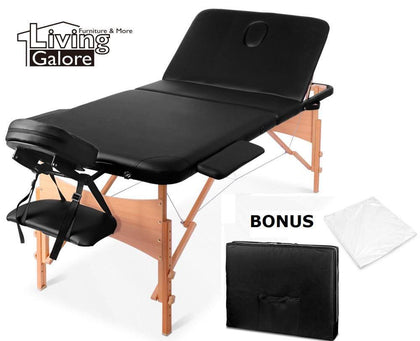 MASSAGE TABLE PORTABLE 3-FOLD WOODEN BAG COVER