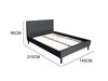 Novo Double Bed Frame- Fabric