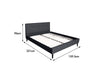 Novo Queen Bed Frame - Fabric