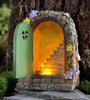 DS BS Miniature Fairy Garden Solar LED Stone Door