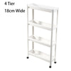 DS BS 4 Tier Narrow Slide-Out Trolley Rack Shelf Organizer