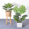 DS BS Artificial Plastic Tropical Palm Tree Monstera-90CM