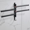 DS BS 4-Arm Bathroom Swing Hanger Towel Rack-Black