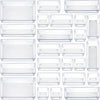 DS BS 25Pcs Mixed Sizes Rectangular Clear Storage Box