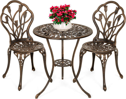 Ornato Bistro Set Cast Alum.