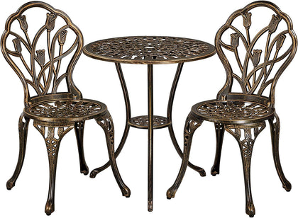 Ornato Bistro Set Cast Alum.