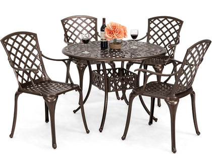 Dining Set 5Pc Cast Alum.