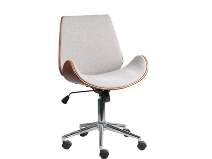 Bentwood Office Chair Fabric Grey