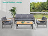 Sparre Outdoor Conversation Set 3+1+1 Aluminium frame