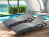 Sun Lounger with Armrest X2