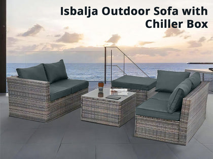 Isbalja Outdoor Sofa with Chiller Box