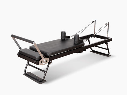 DS Foldable Pilates Reformer With Headrest Black