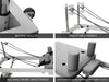 Foldable Pilates Reformer With Headrest White