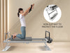 Foldable Pilates Reformer With Headrest White