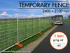 Temporary Fence panel without feet