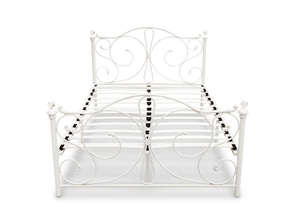 Elizabeth Double Bed White with Mem23