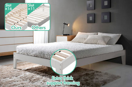 DS Sovo Bed Frame With Mattress Combo King Single