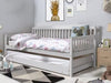 Karlan Daybed with Trundle Bedframe White