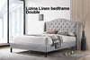 Lizina Double Bed Frame - Light Grey