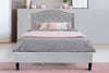 Lizina King Bedframe - Light Grey