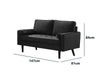 Gyllene Velvet 2 Seater Black