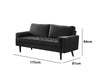 DS Gyllene Velvet 3 Seater Black