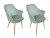 Ceilean Dining Chair x2 Velvet Green