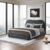 Arna Fabric Bed Double Grey